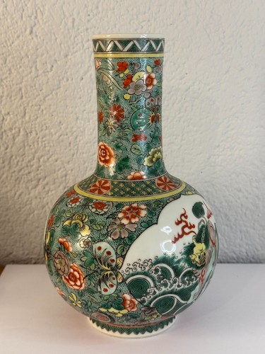 China famille verte vase - china,