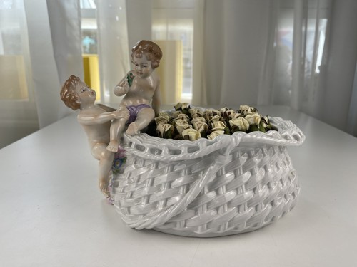 Sammler porzellan figur korb - porzellan,